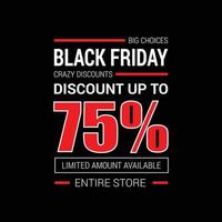 Black Friday sale card design vector