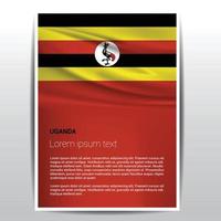 vector de diseño de bandera de uganda