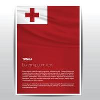 Tonga Flag design vector