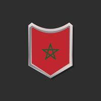 ilustración de la plantilla de la bandera de marruecos vector