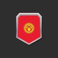 Illustration of Kyrgyzstan flag Template vector