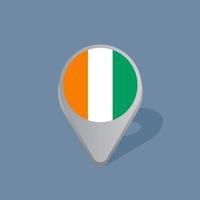 Illustration of Ivory Coast flag Template vector