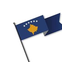 ilustración de la plantilla de la bandera de kosova vector