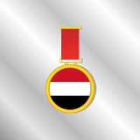 ilustración de la plantilla de la bandera de yemen vector