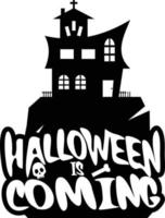 diseño de halloween con tipografía y fondo blanco vector ilustración vectorial