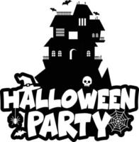 Halloween design with typography and white background vector vector illustration