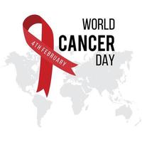 World cancer day design with elegent background vector