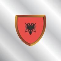 ilustración de la plantilla de la bandera de albania vector