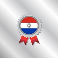 Illustration of Paraguay flag Template vector