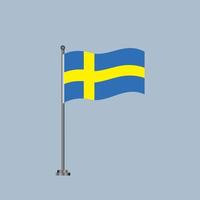Illustration of Sweden flag Template vector