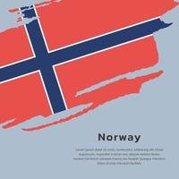 ilustración de la plantilla de la bandera de noruega vector