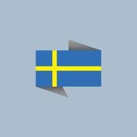 Illustration of Sweden flag Template vector