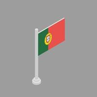 ilustración de plantilla de bandera de portugal vector