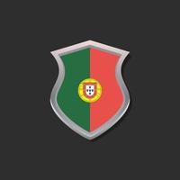 ilustración de plantilla de bandera de portugal vector