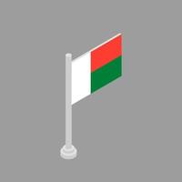 ilustración de la plantilla de la bandera de madagascar vector