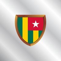 ilustración de la plantilla de la bandera de togo vector