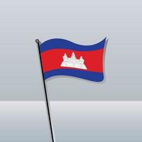 ilustración de la plantilla de la bandera de camboya vector