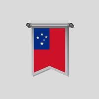 Illustration of Samoa flag Template vector