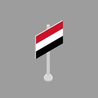 ilustración de la plantilla de la bandera de yemen vector