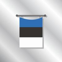 ilustración de la plantilla de la bandera de estonia vector