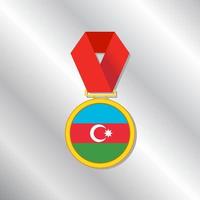 Illustration of Azerbaijan flag Template vector