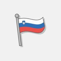 Illustration of Slovenia flag Template vector