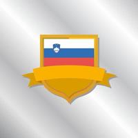 ilustración de la plantilla de la bandera de eslovenia vector