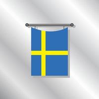 Illustration of Sweden flag Template vector