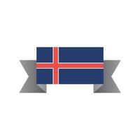 ilustración de la plantilla de la bandera de islandia vector