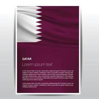 vector de diseño de bandera de qatar
