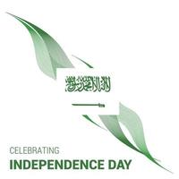 vector de tarjeta de diseño del día de la independencia de arabia saudita