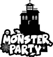 Monster party design with creative design vector