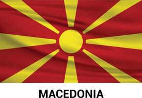 vector de diseño de bandera de macedonia