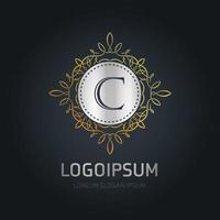 Alphabetic logo design with elegent design and typography vector