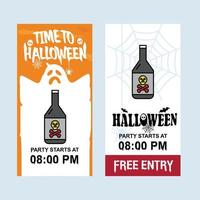 Happy Halloween invitation design with poison vector