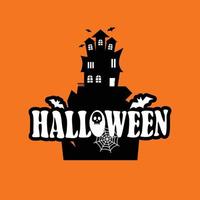 Halloween design with typography and light background vector vector illustration