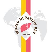 World hypatitis day design card vector