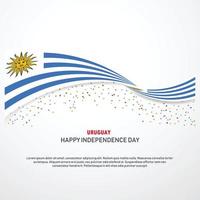 Uruguay Happy independence day Background vector