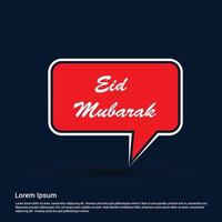 Eid Mubarak deisgn with typography and creative deisgn vector