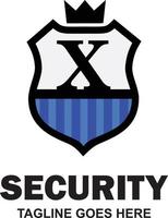 Alphabetical logo of security compnay and typography vector