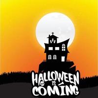 Happy Halloween scary Night background vector