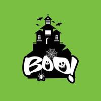 Boo typography design vector