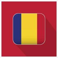 Romania flags design card vector