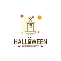 Happy Halloween design with typography and white background vector