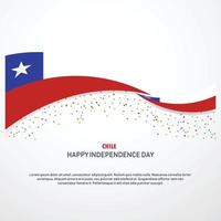 fondo de feliz día de la independencia de chile vector