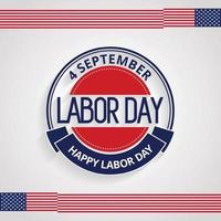 Happy Labour day typography design vector