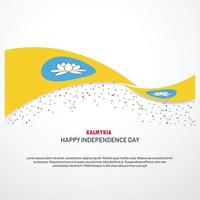 Kalmykia Happy independence day Background vector