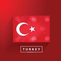 vector de tarjeta de diseño del día de la independencia de turquía