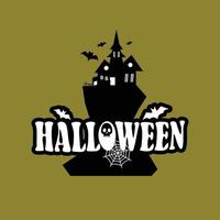 Halloween design with typography and light background vector