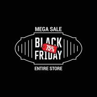 Black Friday sale card design vector